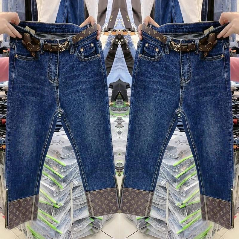 New high-waisted multi-button cuffed straight-leg trousers PD10041727