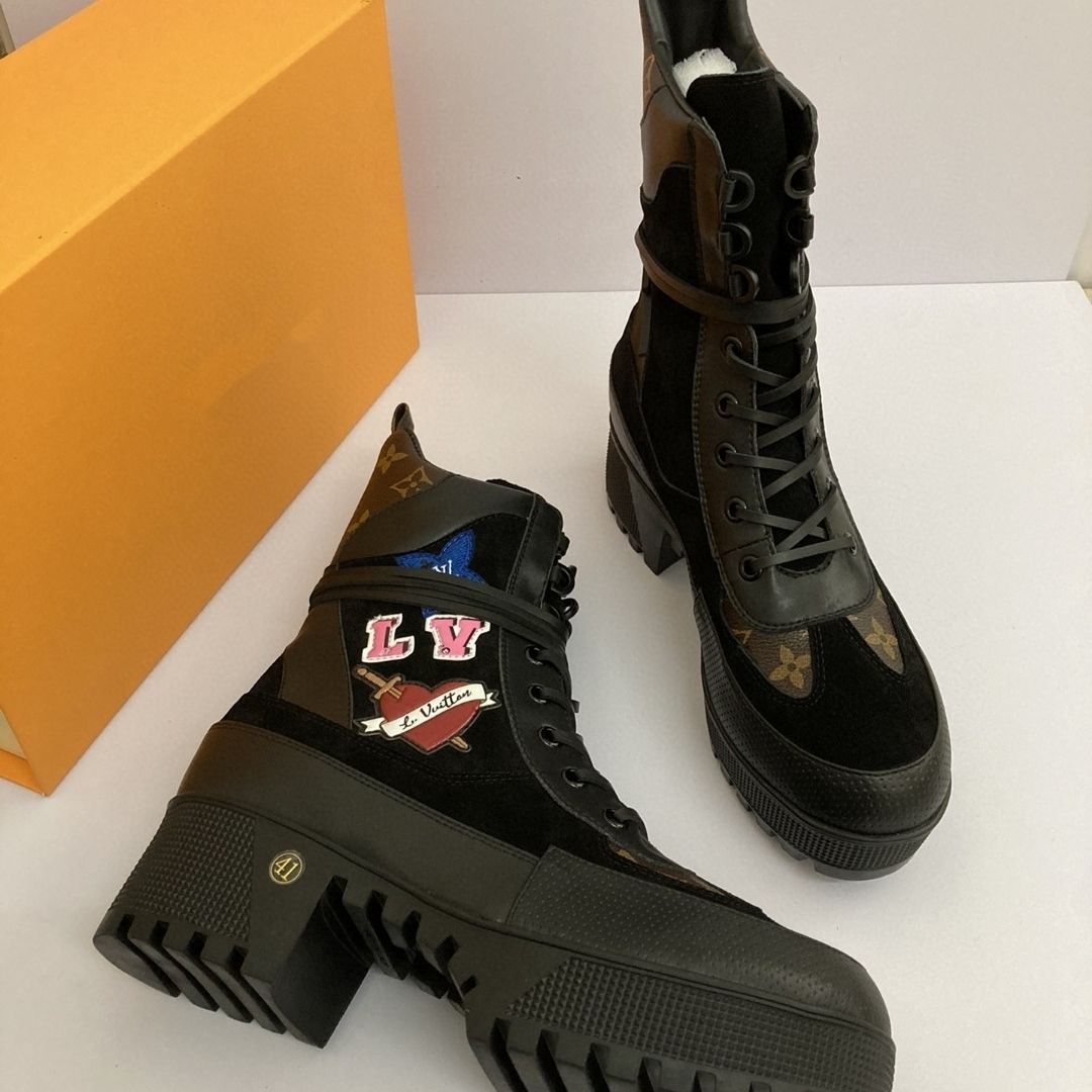 Martin boots women's lace-up new British style wear-resistant non-slip thick bottom increased retro knight boots