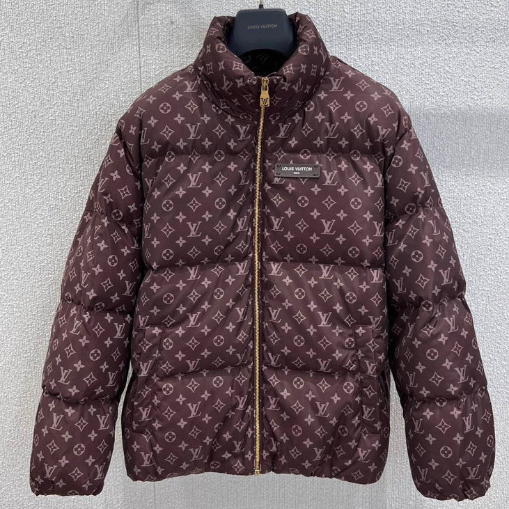 L-V Full-Print Vintage-Print Down Jacket 1025102406