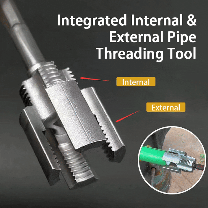 Integrated Internal & External Pipe Threading Tool