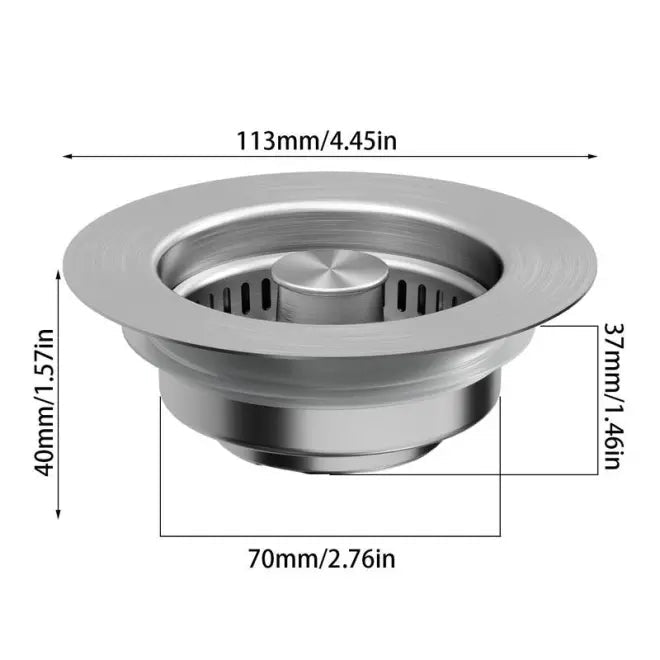 Upgraded 3 in 1 Kitchen Sink Drain Strainer
