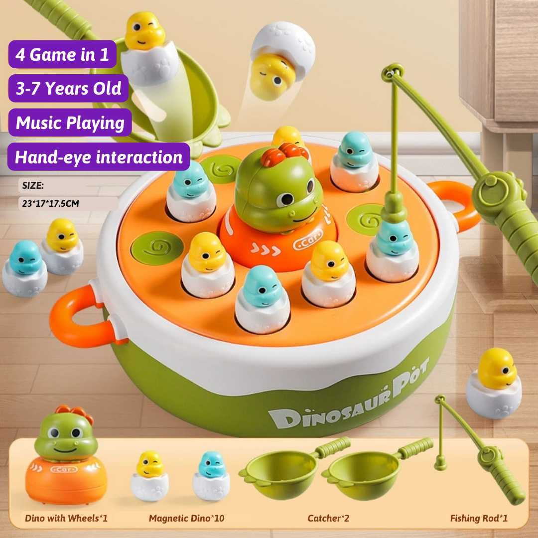 Dinosaur Carousel Electric Turntable Toy 4 in 1 Gameplay