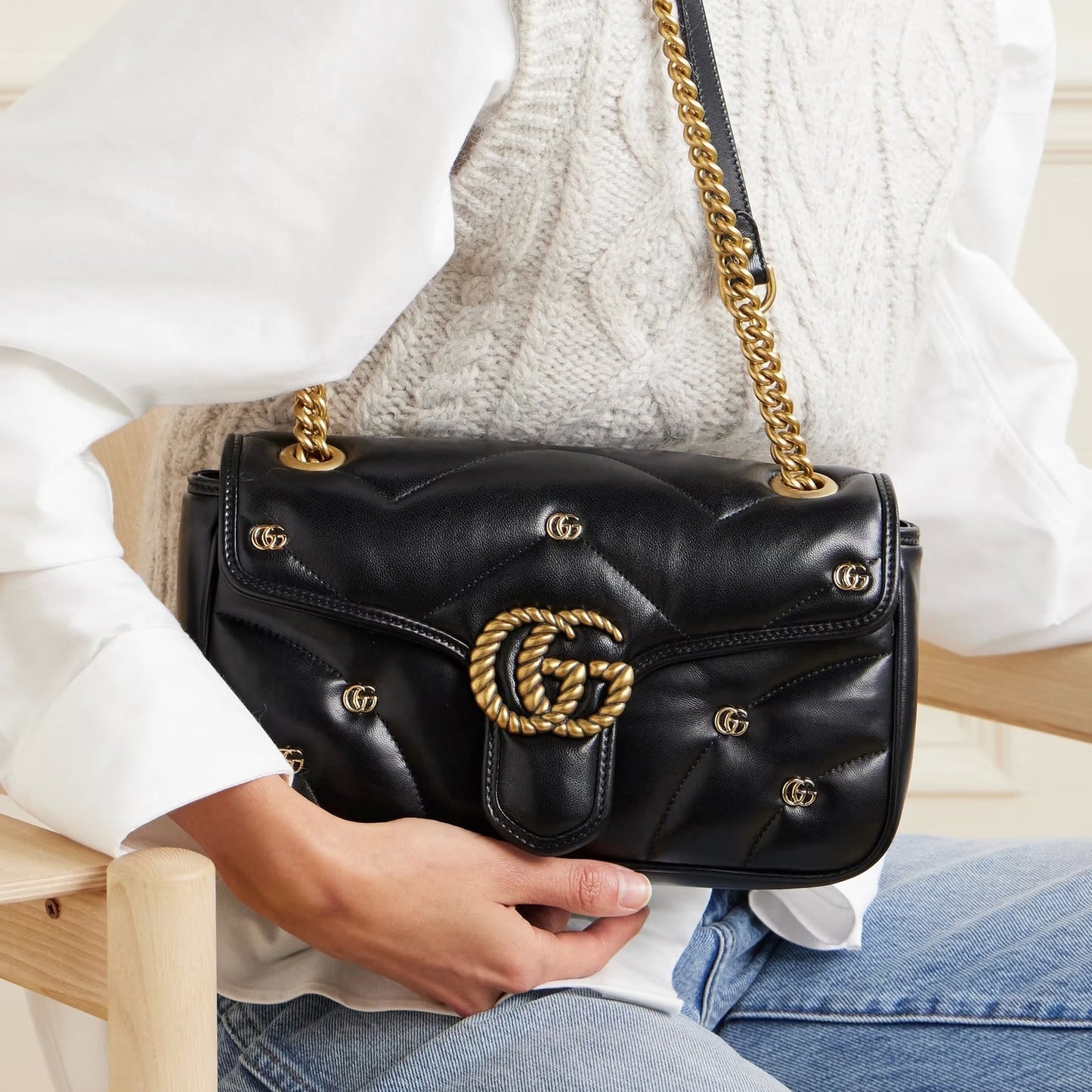 Marmont 2.0 embellished matelassé leather shoulder bag 0424061404