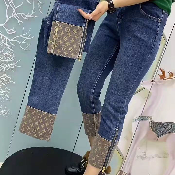 New high-waisted multi-button cuffed straight-leg trousers PD10041727