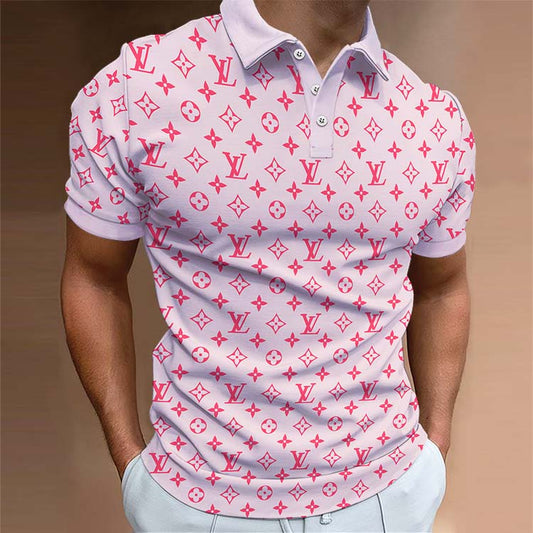Men's Summer Fashion Printed Polo Shirts 3D1024041721