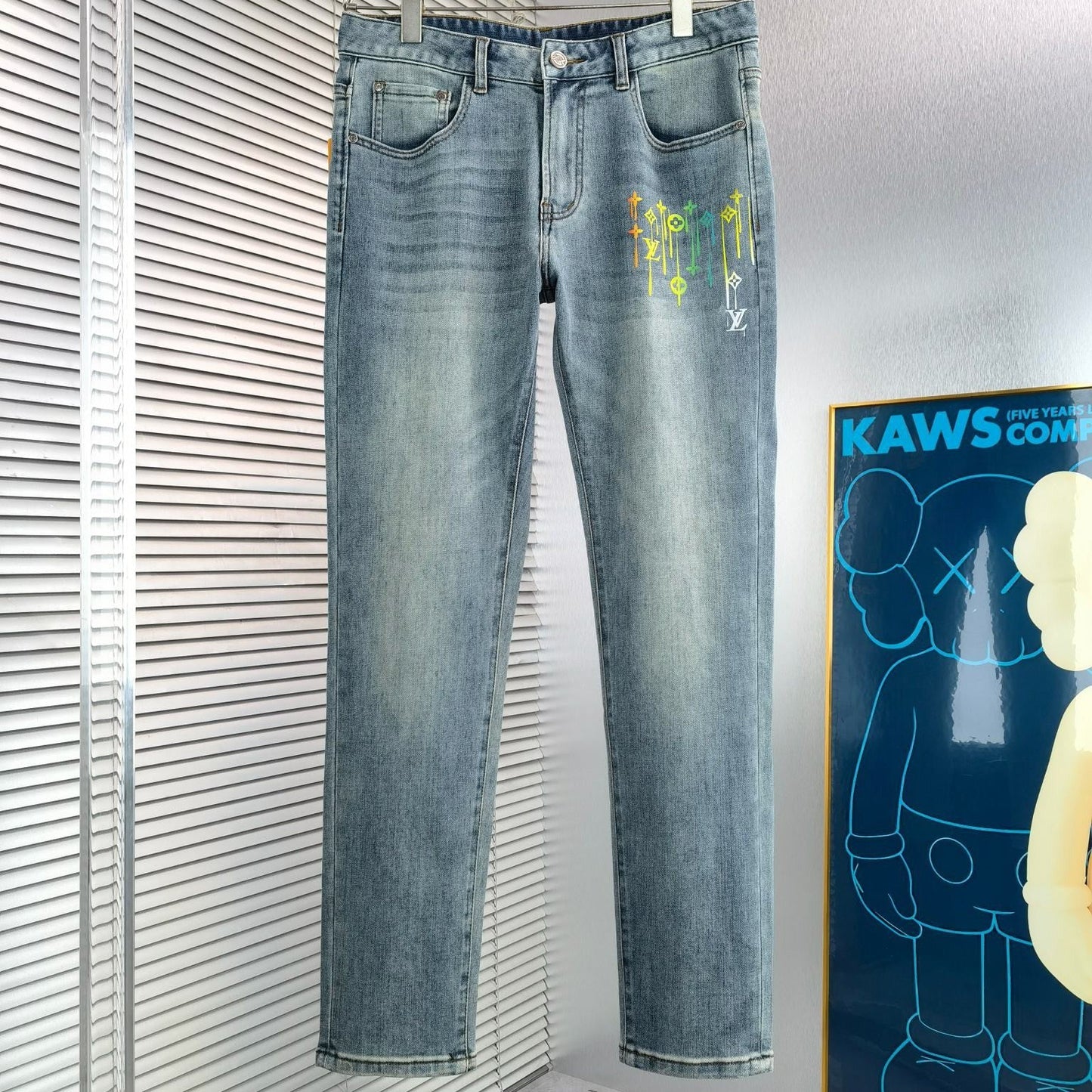 Men's versatile autumn and winter slim fit jeans 1024111411