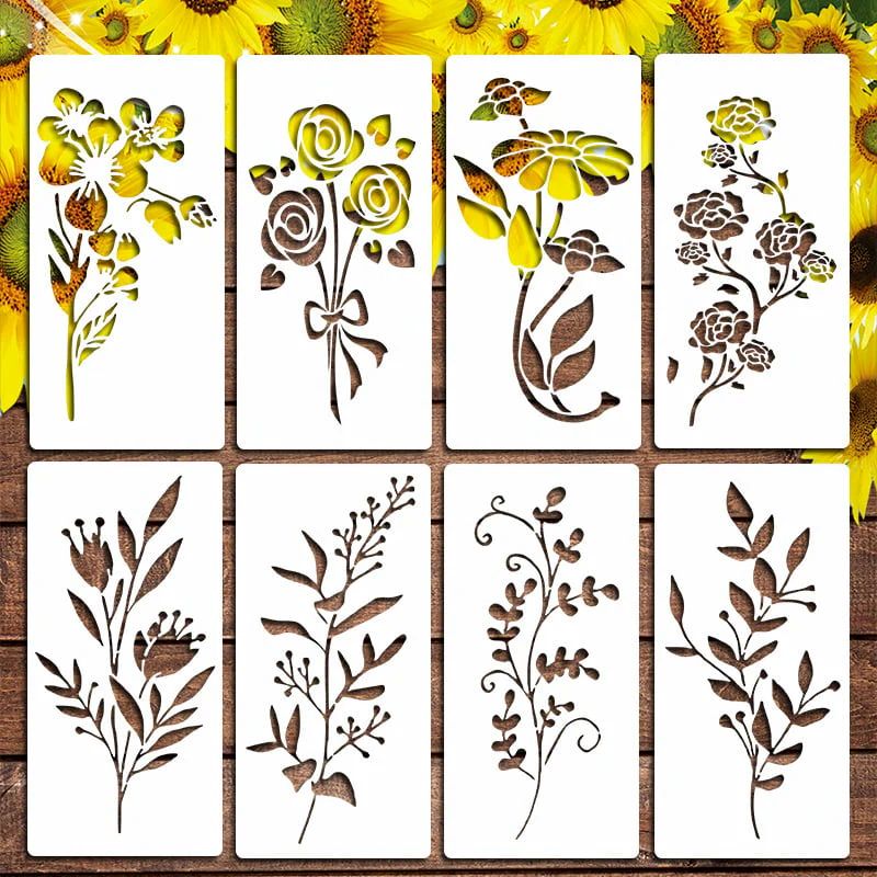 Garden Fence Large Flower Stencils DIY Decoration BloomTrace