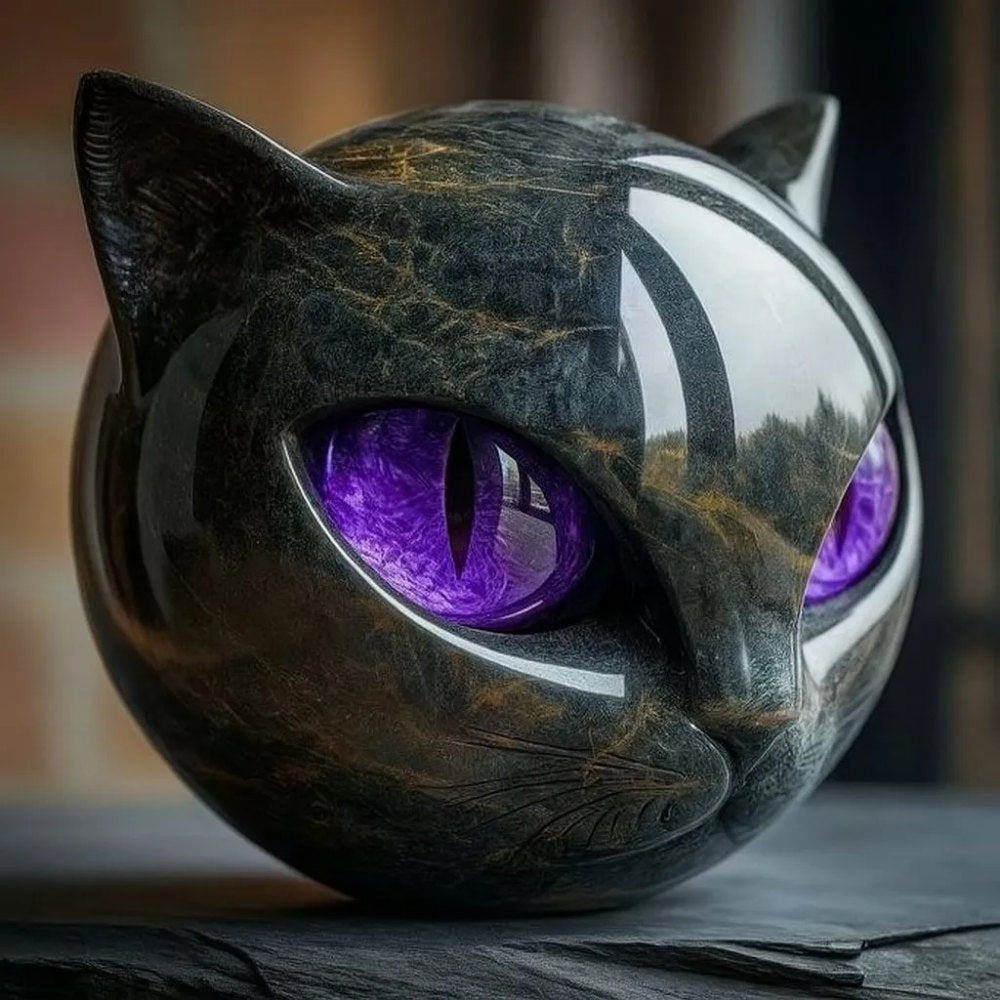 Luxury Black Cat Sculpture – Elegant Home Decor and Gift-Ready Art Piece