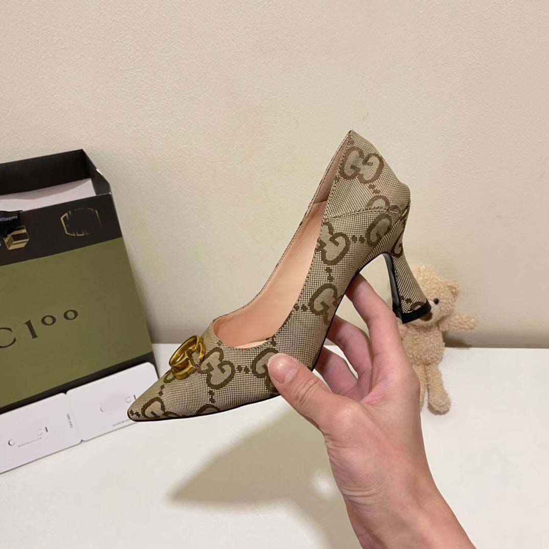 Double G Casual Pointed Toe High Heels