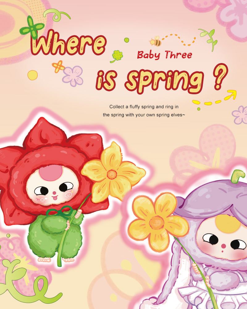 Baby Three Where's Spring? Plush Blind Box(Babythree Official)