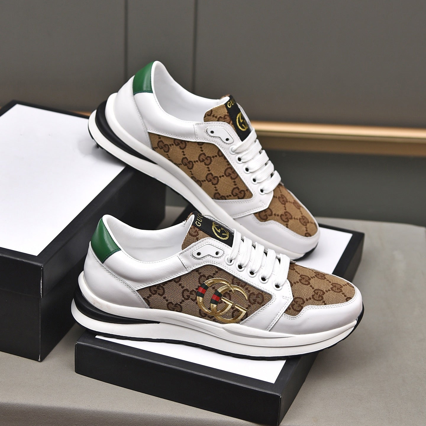 Classic Texture G Logo New Fashion Sneakers