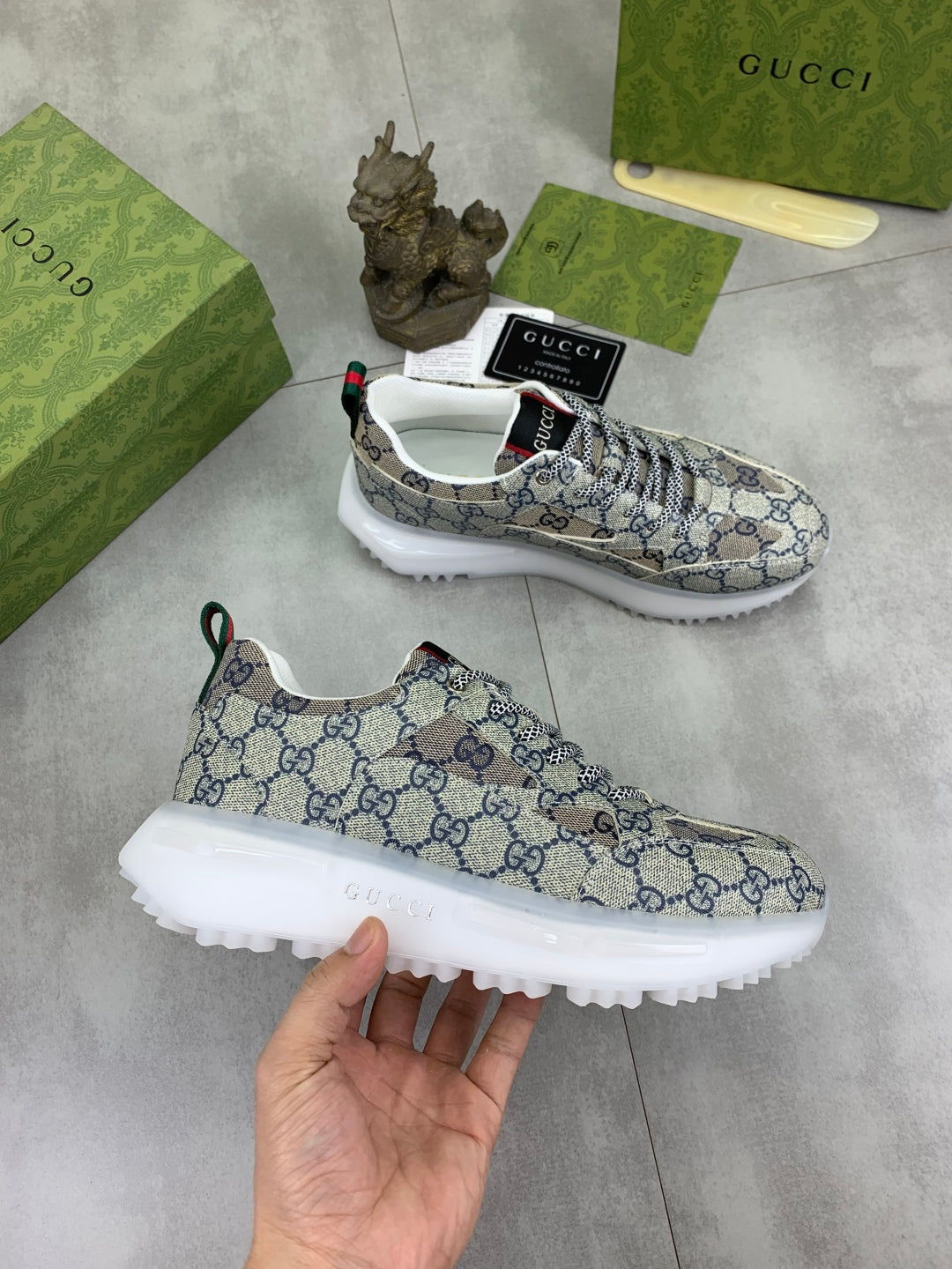 GG men's casual sneakers with print 0725062701