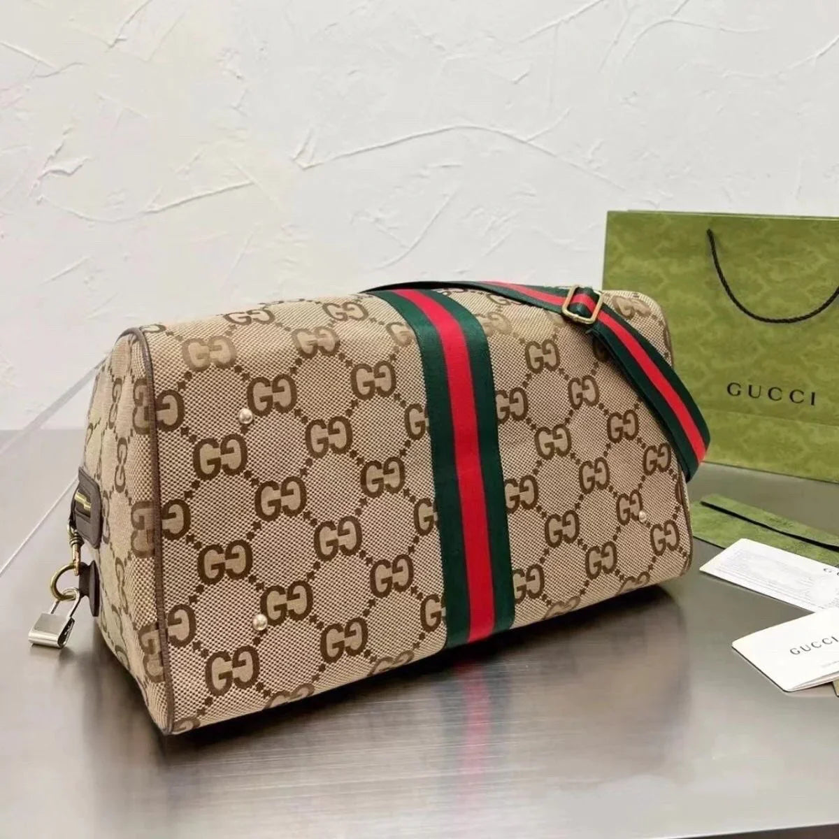 New trendy brand genuine leather men's large capacity handbag travel bag 1024022324