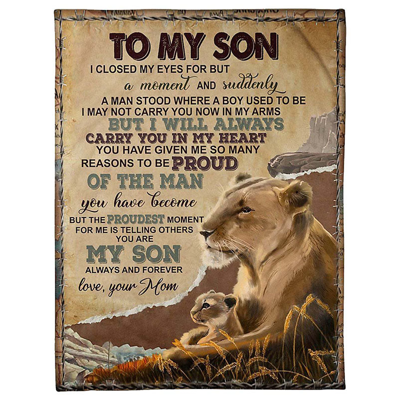 To My Son - From Mom - A933 - Lion Premium Blanket