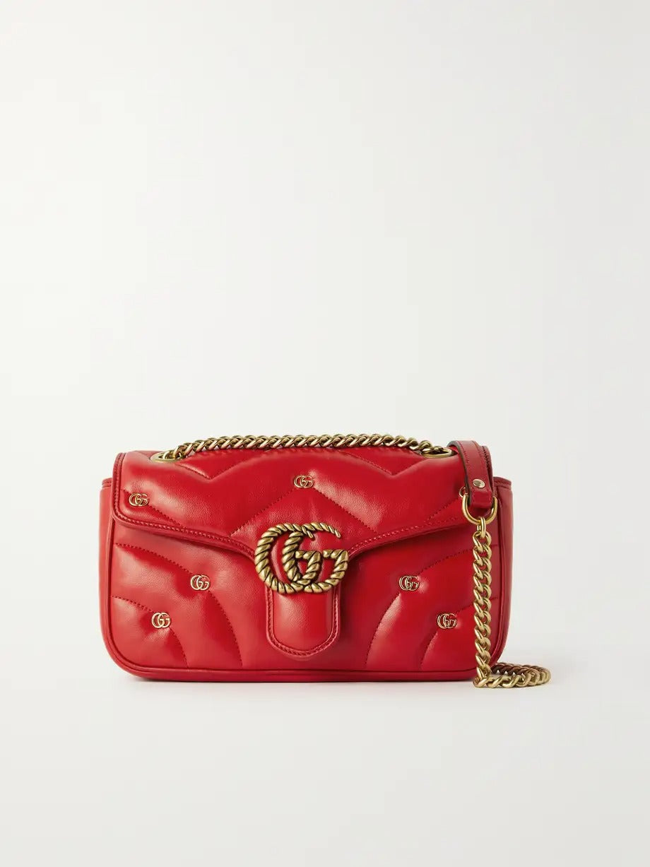 Marmont 2.0 embellished matelassé leather shoulder bag 0424061404