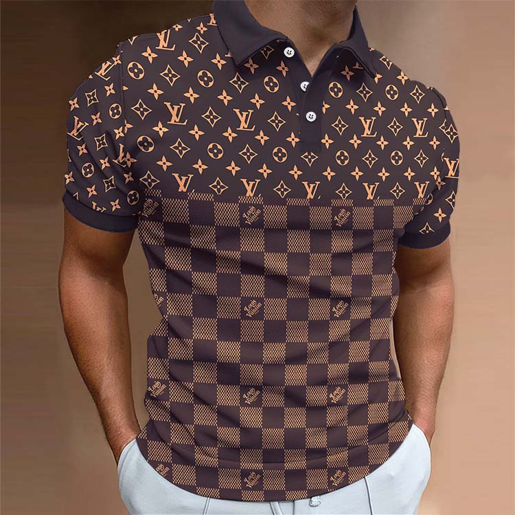 Men's Summer Fashion Printed Polo Shirts 3D1024041718