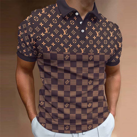 Men's Summer Fashion Printed Polo Shirts 3D1024041718