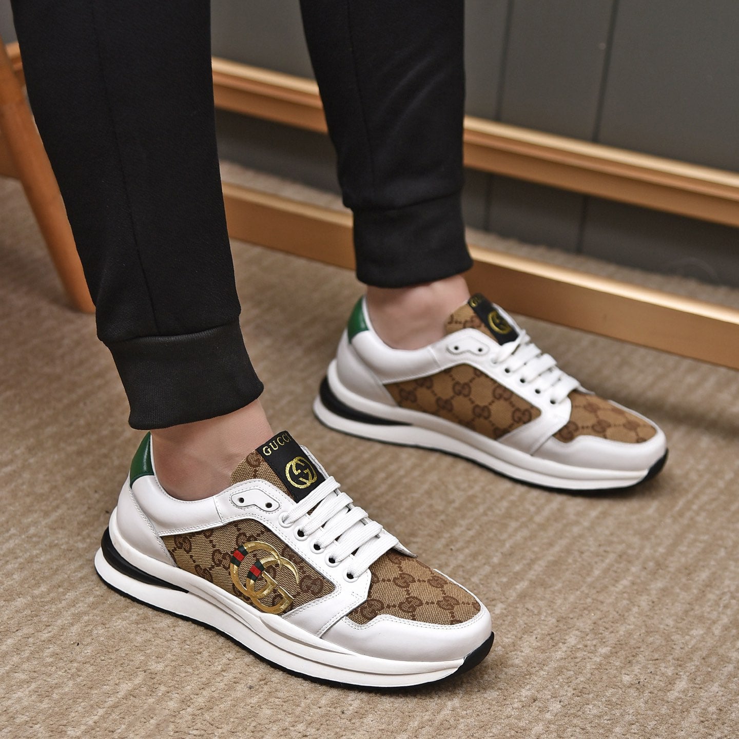 Classic Texture G Logo New Fashion Sneakers