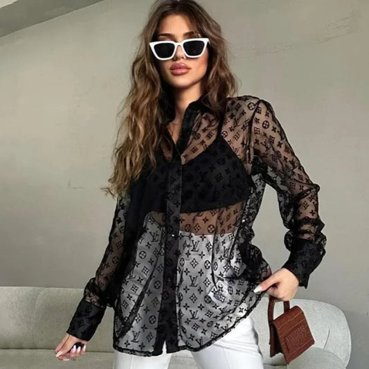 New Sexy Mesh Shirt Top 1024071933