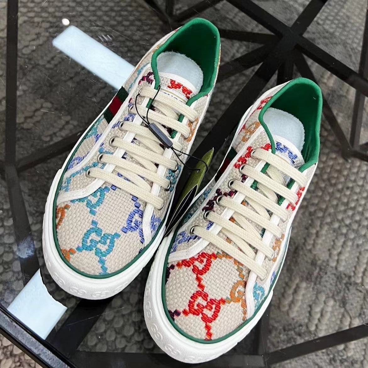 Women 2G Low-top Brown Luxury Shoes Sneakers II