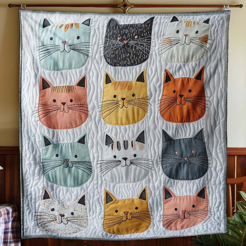 Colorful Kitty Carnival Blanket - H333 - Premium Blanket
