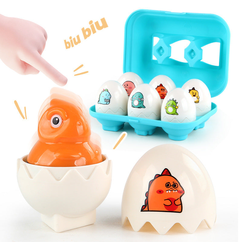 Dinosaur Eggs Matching Sensory Fine Motor Skill Training Toy for Toddler 1-3 Years Old