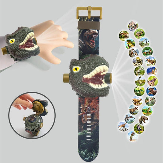 Dinosaur Flip Top Watch with Slide Projector 24 Species Pattern Educational Learning Toy