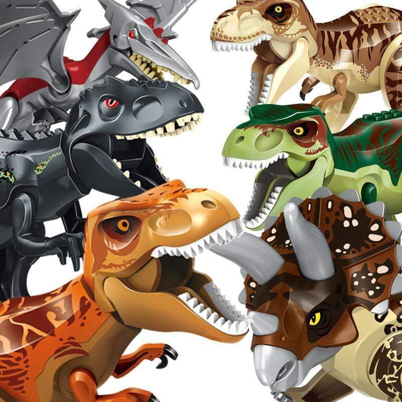 12" Dinosaur Jurassic Theme DIY Action Figures Building Blocks Toy Playsets