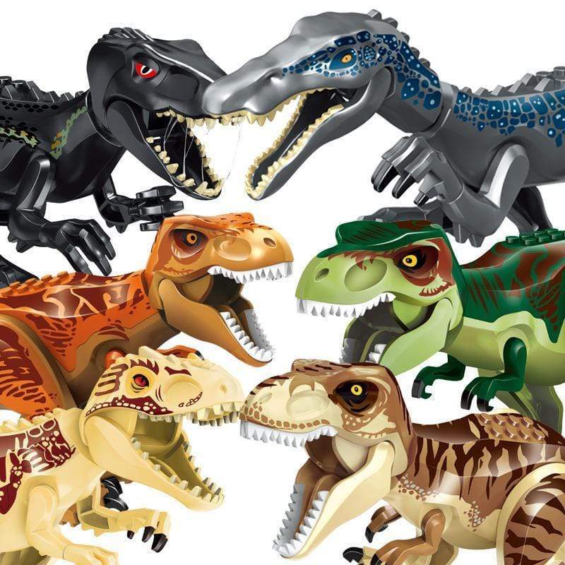 12" Dinosaur Jurassic Theme DIY Action Figures Building Blocks Toy Playsets