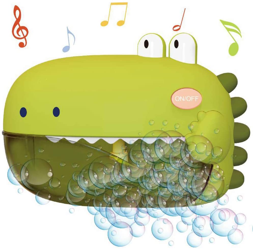 Automatic Electric Bathtub Dinosaur Bubble Blower Machine Bubble Making Toy with Music