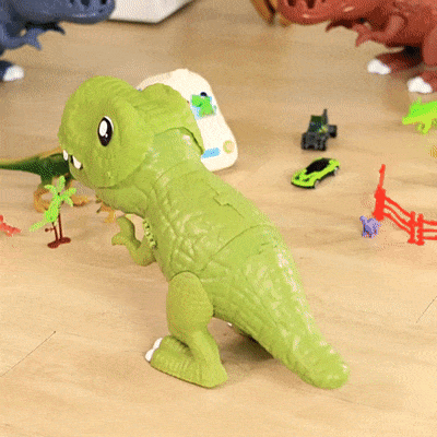 Dinosaur Transformed Sliding Track Toy with Mini Cars One Button Eject