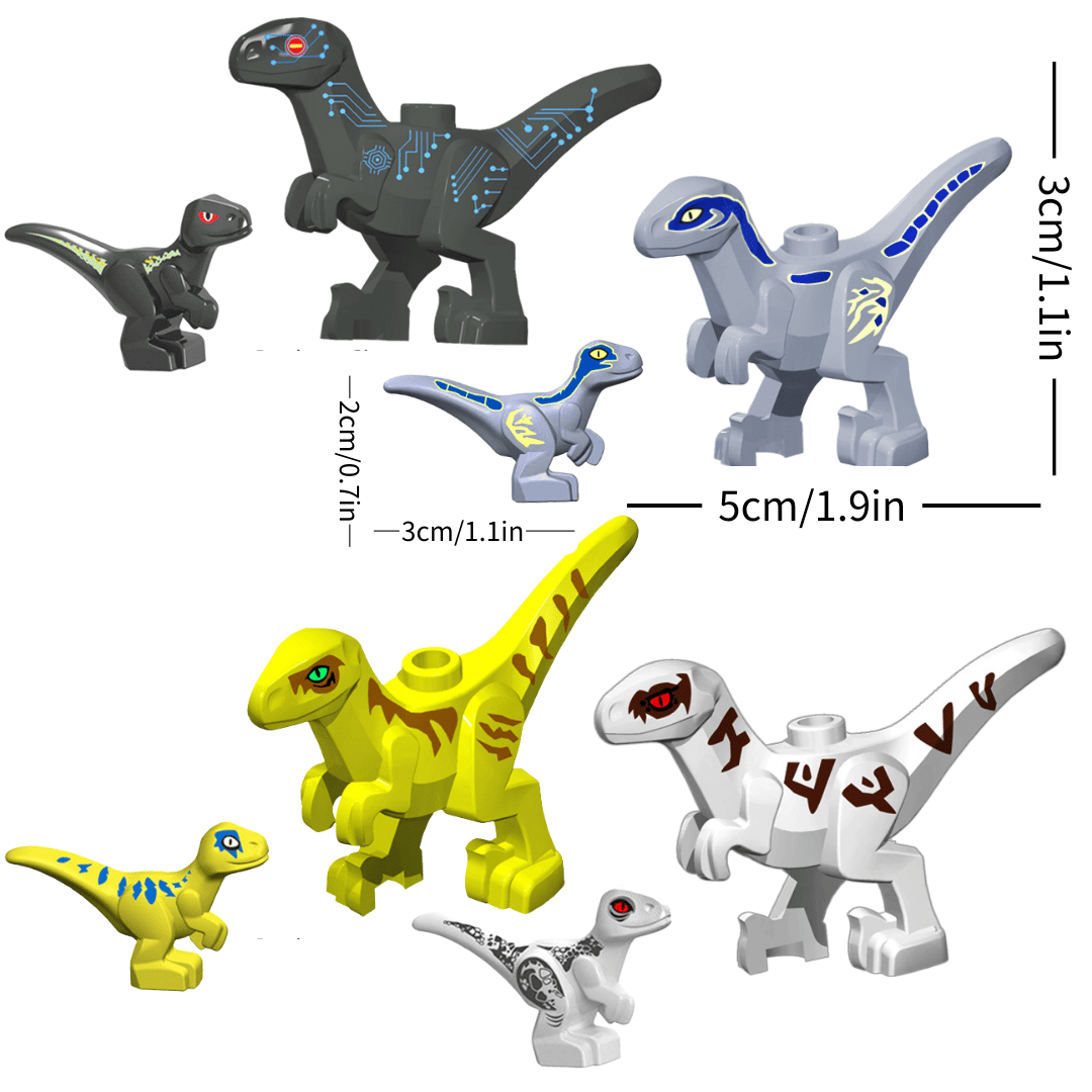 12" Dinosaur Jurassic Theme DIY Action Figures Building Blocks Toy Playsets