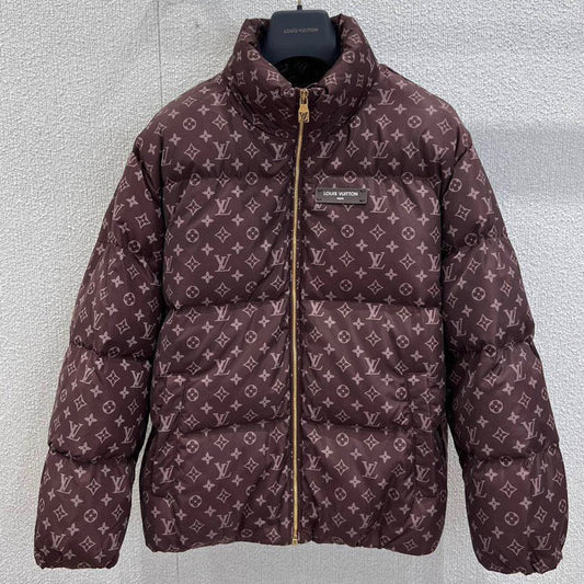 L-V Full-Print Vintage-Print Down Jacket 1025102406