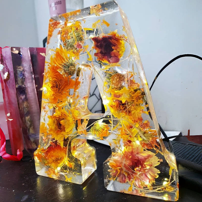 Floral Resin Night Light