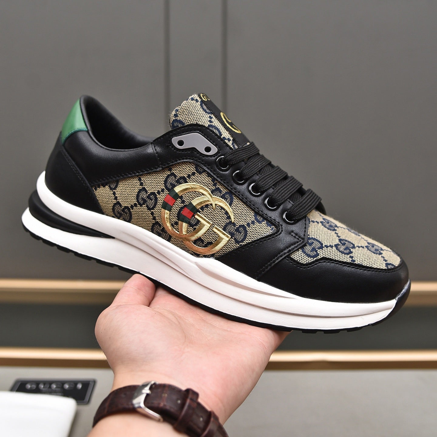 Classic Texture G Logo New Fashion Sneakers