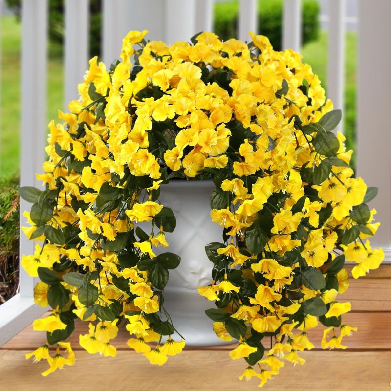 Artificial Faux Hanging Flowers Plants - UV resistant, Waterproof, Windproof