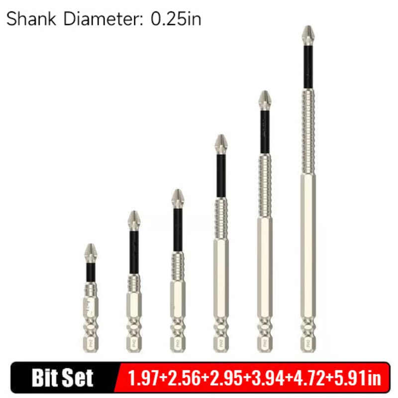 High-Magnetic Screwdriver Drill Bit Set