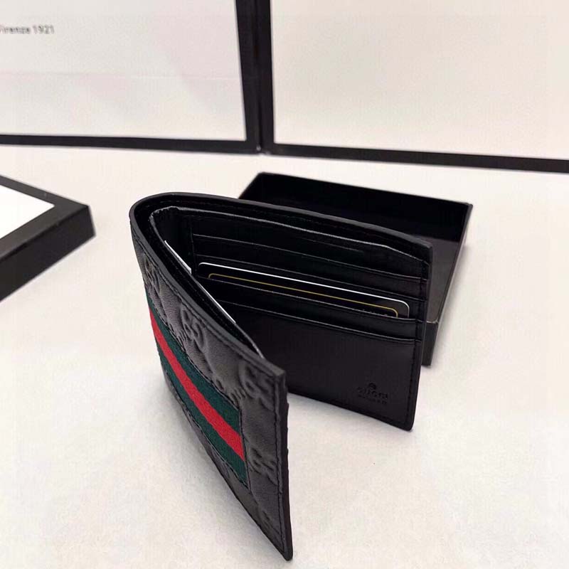 Men's pure leather fold wallet, imported cowhide embossed feel level one.