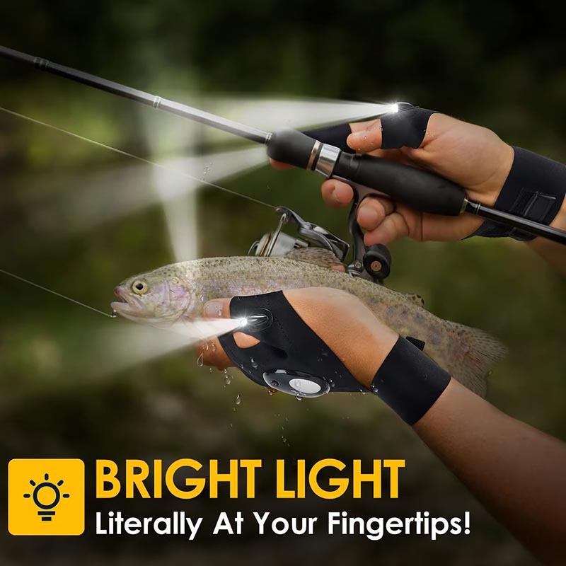 LED Flashlight Waterproof Gloves