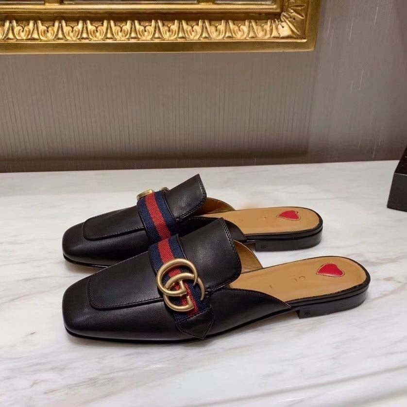 G new pearl heel loafers