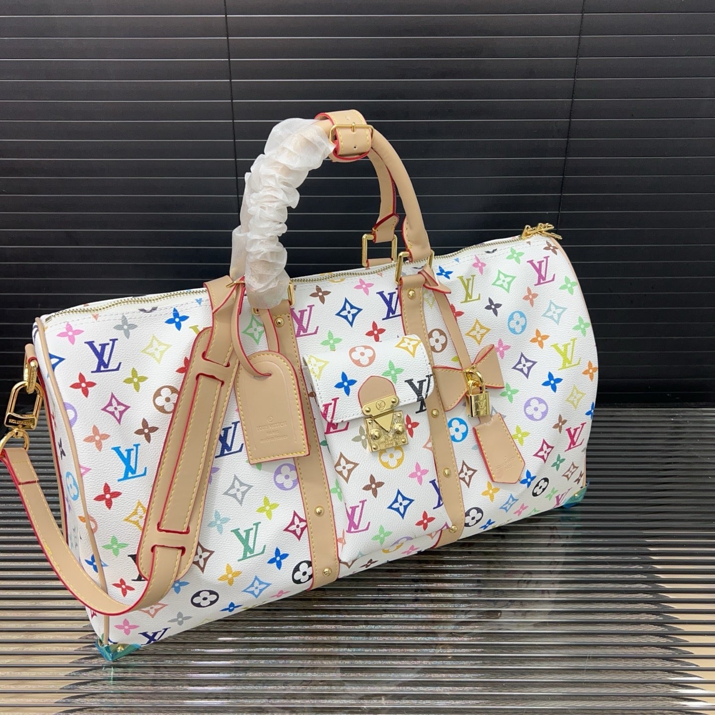 25 New White Color Co-branded keepall crossbody travel bag 0425040906