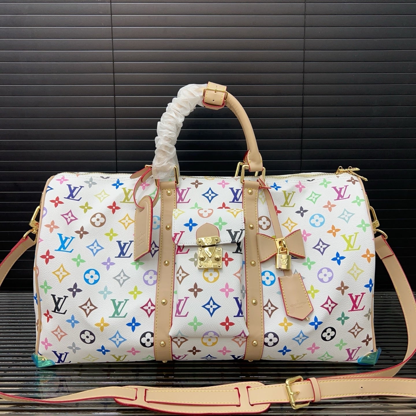 25 New White Color Co-branded keepall crossbody travel bag 0425040906