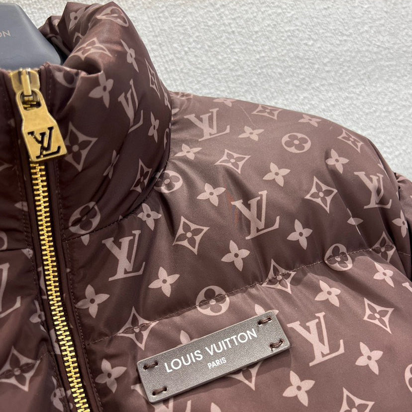 L-V Full-Print Vintage-Print Down Jacket 1025102406