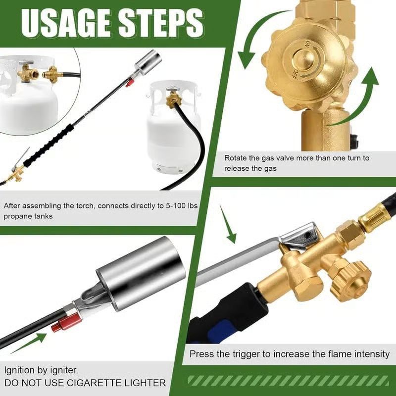 New Propane Torch Weed Burner Kit