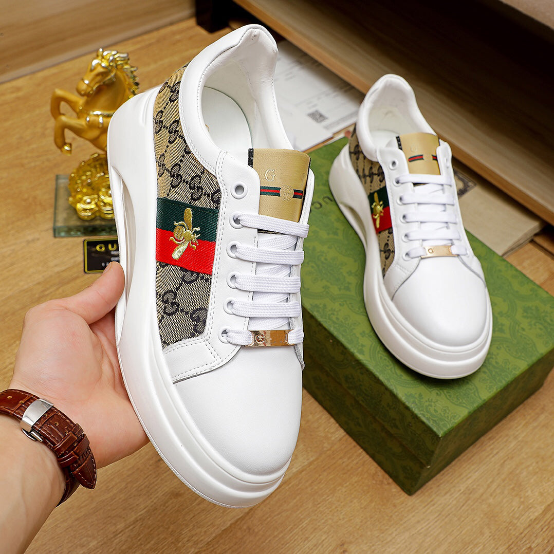 Fashion Bees&stripes g pattern casual lace-up shoes