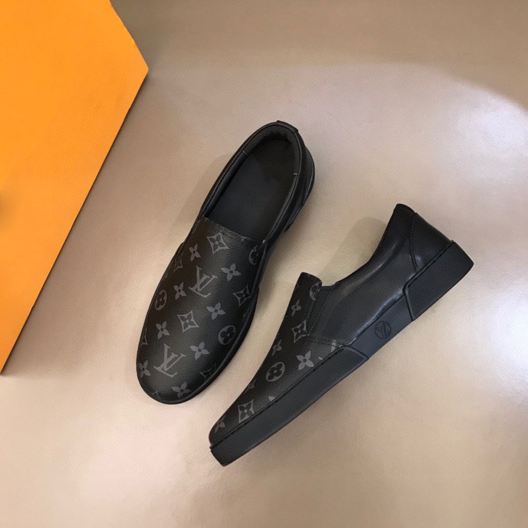 casual print slip-on loafers