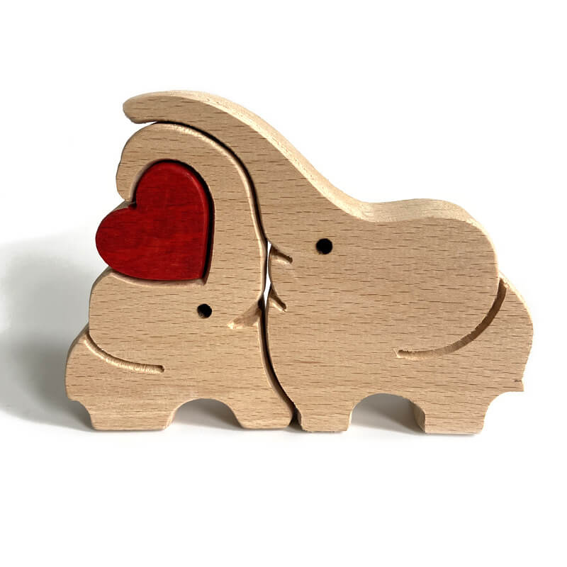 Family Handmade Wooden 3D Puzzle