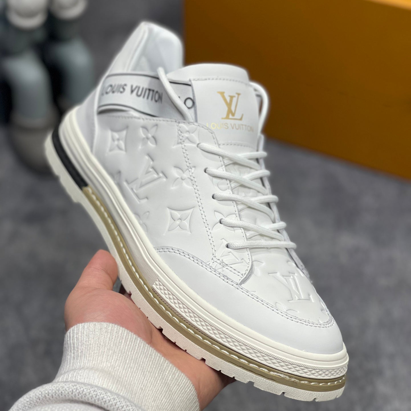 Men's Fashion Luxury Black and White Two Tone Sneakers