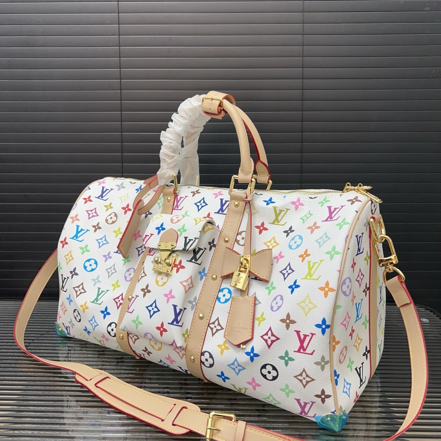 25 New White Color Co-branded keepall crossbody travel bag 0425040906