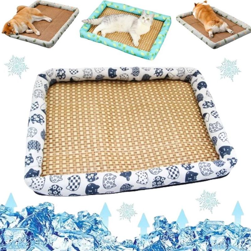 Breathable Rattan Cooling Pet Bed